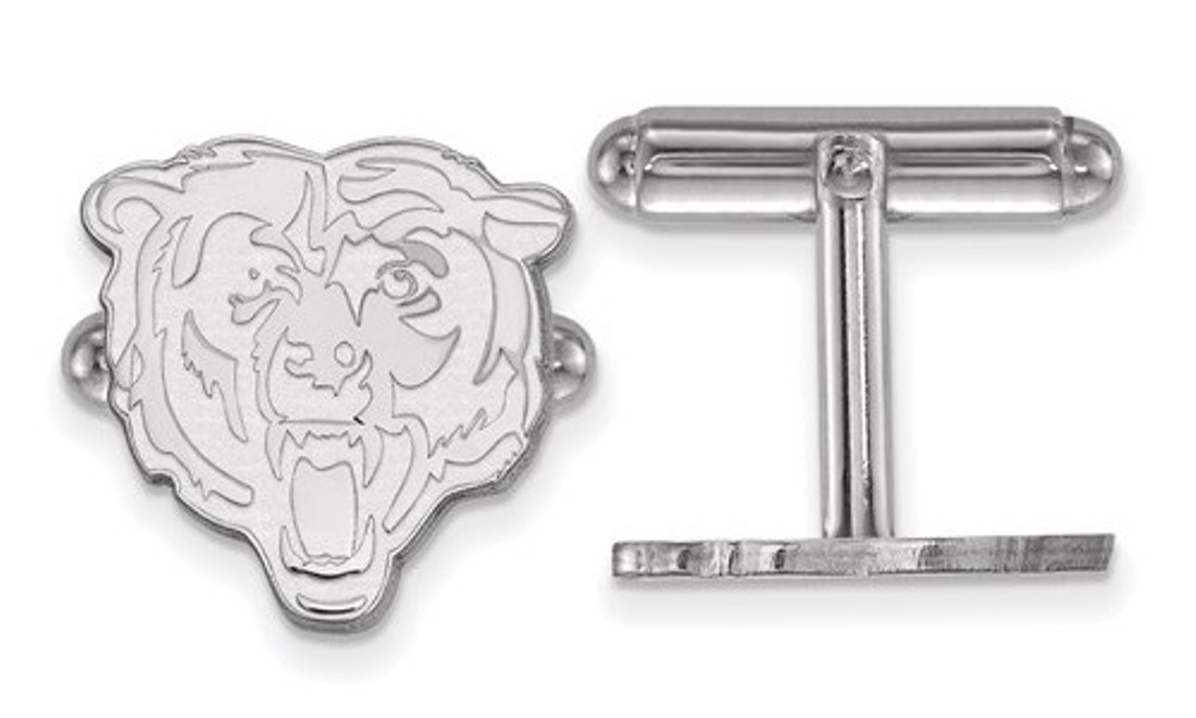 Sterling Silver Chicago Bears Cuff Link