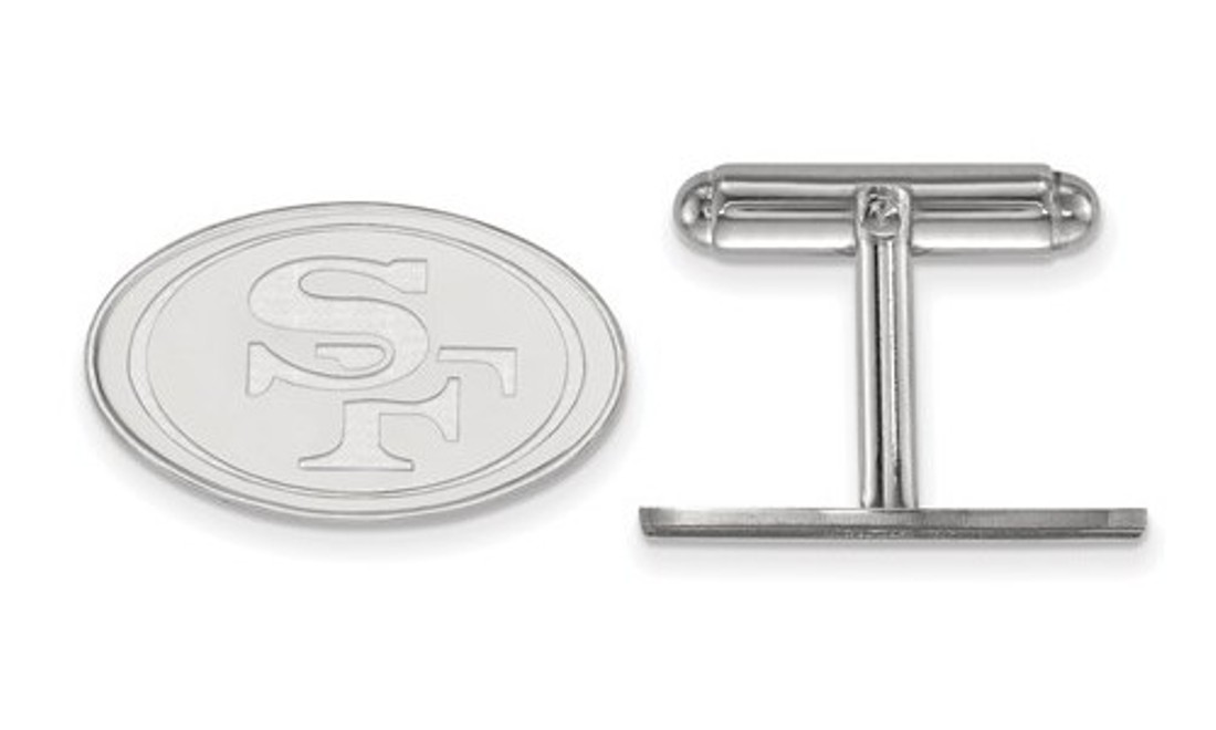 Sterling Silver San Francisco 49ers Cuff Link
