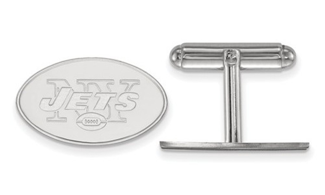 Sterling Silver New York Jets Cuff Link