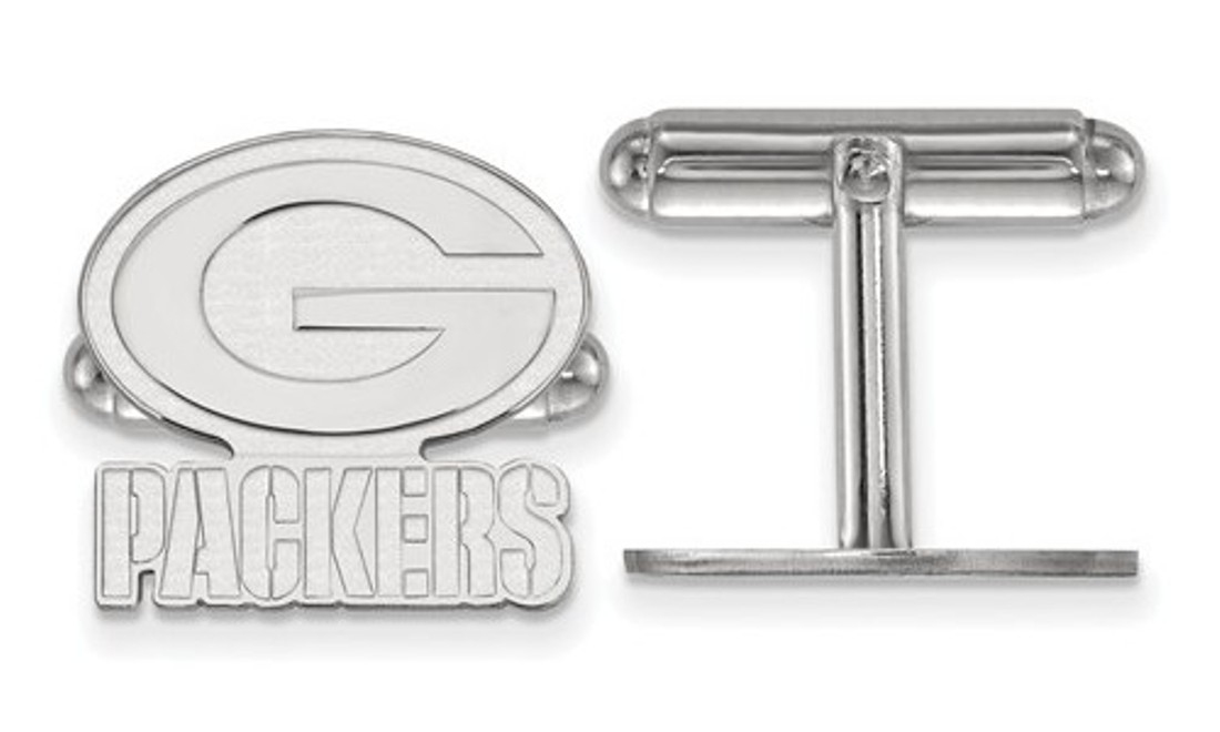 Sterling Silver Green Bay Packers Cuff Link