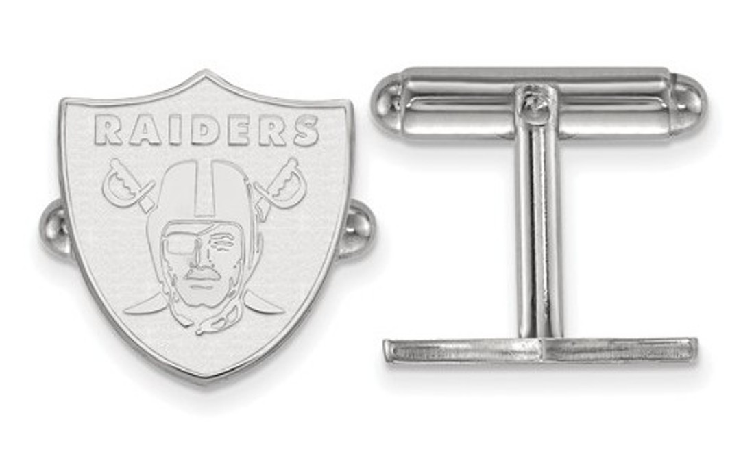 Sterling Silver Oakland Raiders Cuff Link