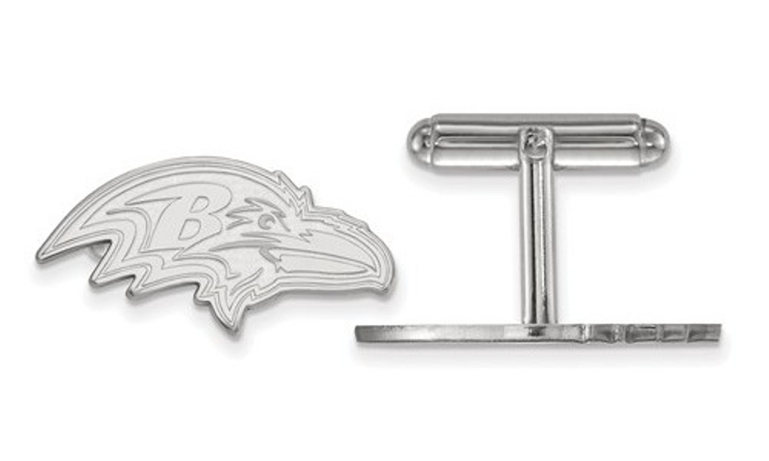 Sterling Silver Baltimore Ravens Cuff Link