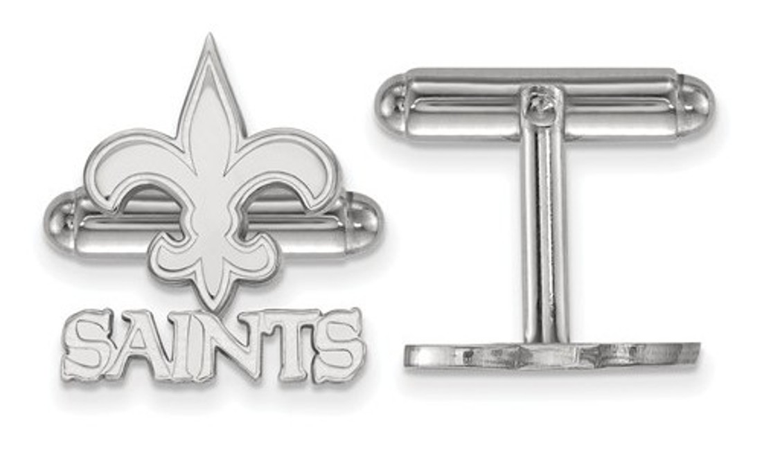 Sterling Silver New Orleans Saints Cuff Link