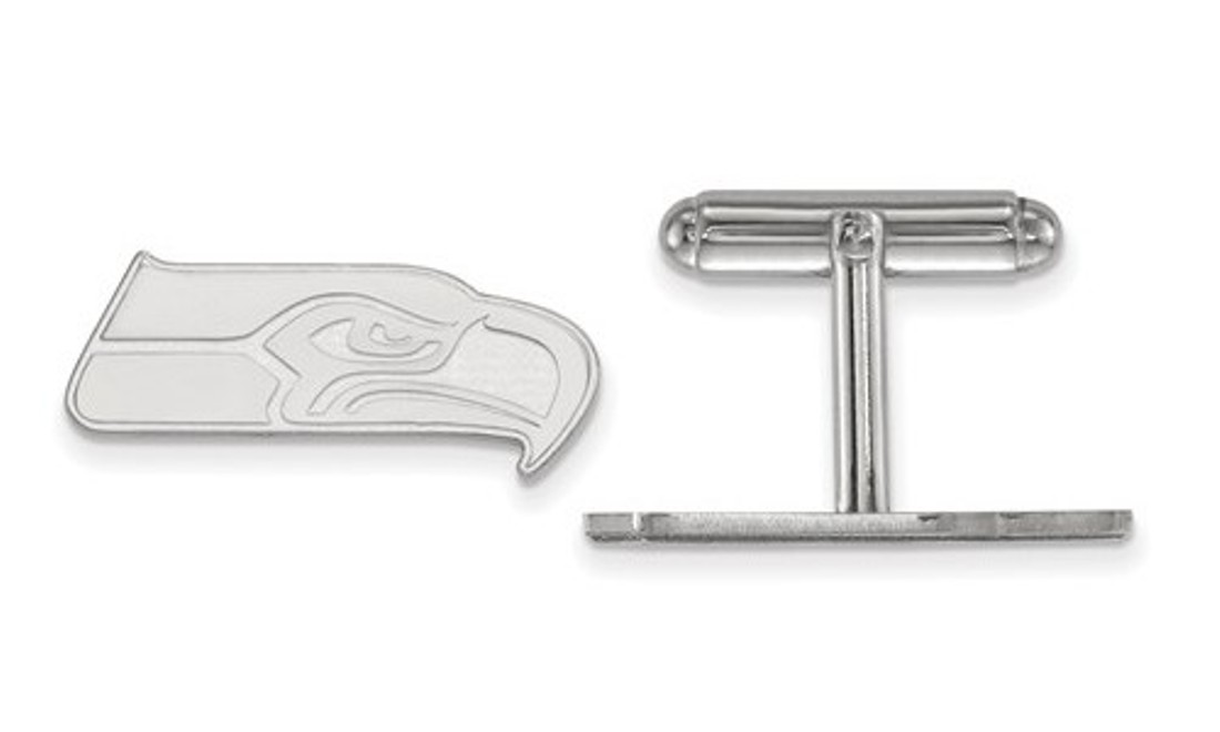 Sterling Silver Seattle Seahawks Cuff Link