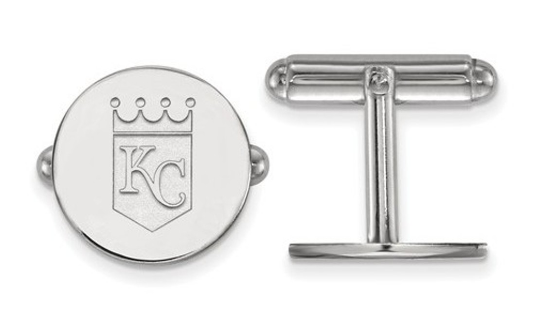 Sterling Silver MLB LogoArt Kansas City Royals Cuff Link