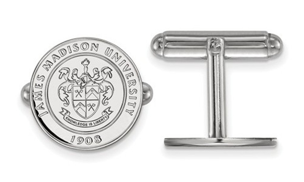 Sterling Silver LogoArt James Madison University Crest Cuff Link