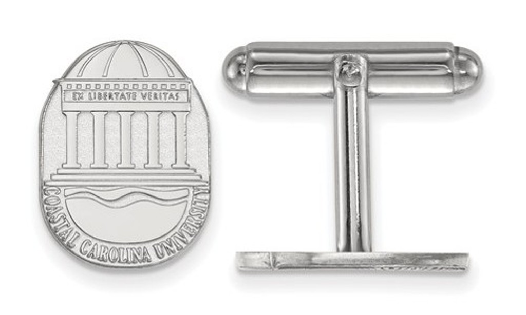 Sterling Silver LogoArt Coastal Carolina University Crest Cuff Link