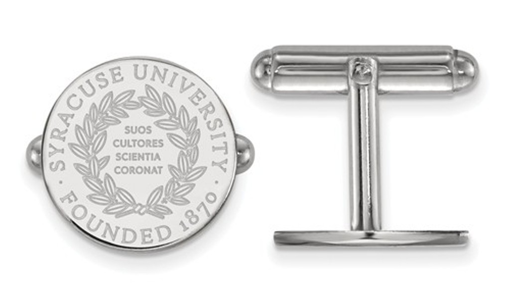 Sterling Silver LogoArt Syracuse University Crest Cuff Link