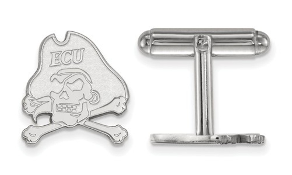 Sterling Silver LogoArt East Carolina University Cuff Links