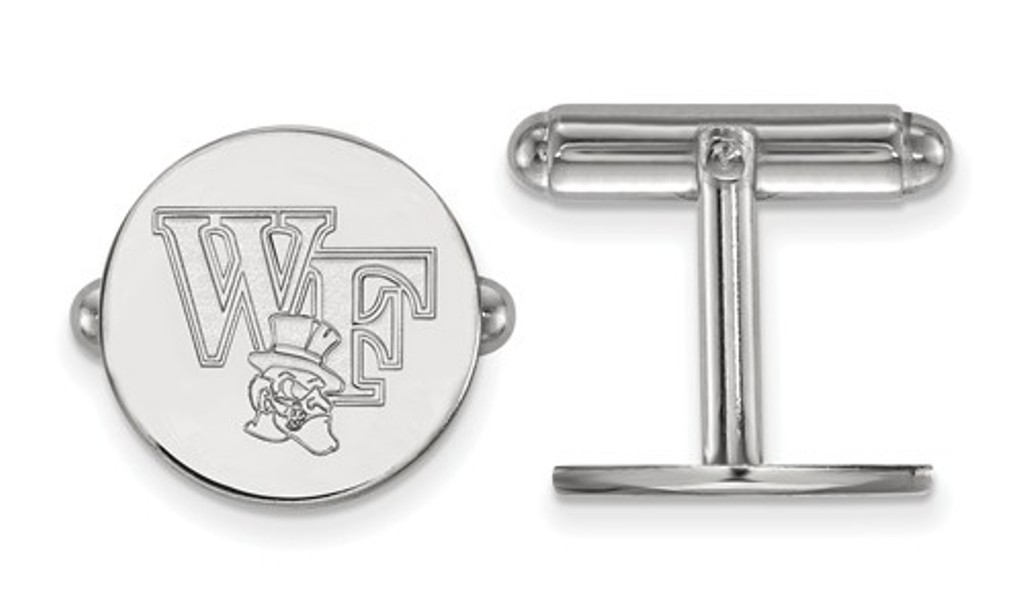 Sterling Silver LogoArt Wake Forest University Cuff Links