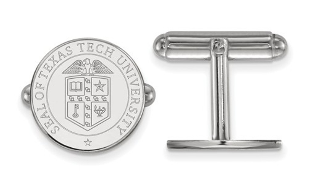 Sterling Silver LogoArt Texas Tech University Crest Cuff Link