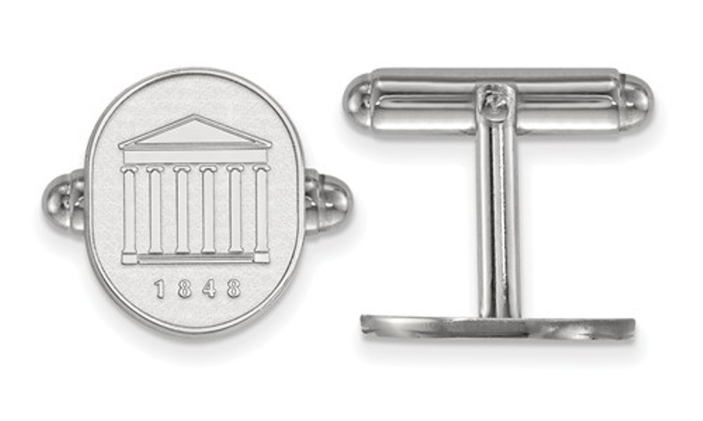 Sterling Silver LogoArt University Of Mississippi Crest Cuff Link