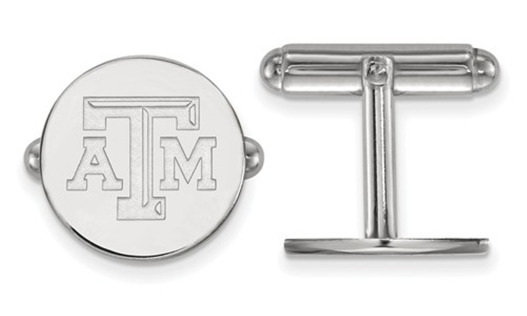Sterling Silver LogoArt Texas A And M University Cuff Links