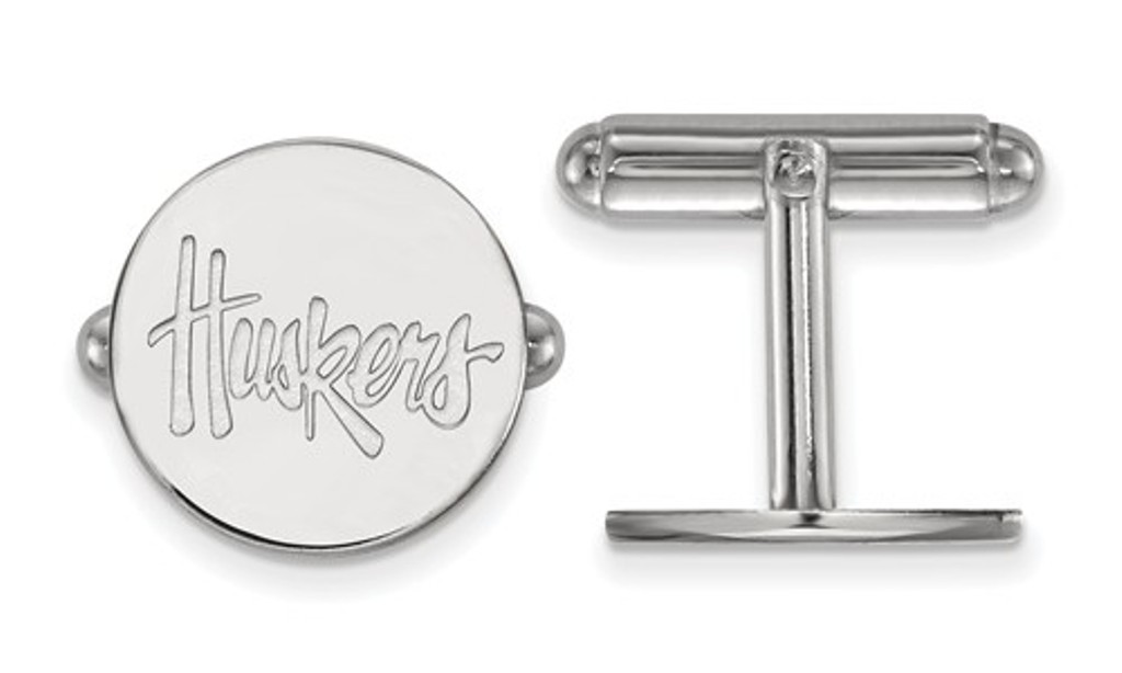 Sterling Silver LogoArt University Of Nebraska Cuff Links