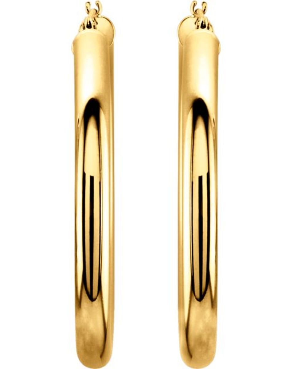 Tube Hoop Earrings, 14k Yellow Gold (20mm)
