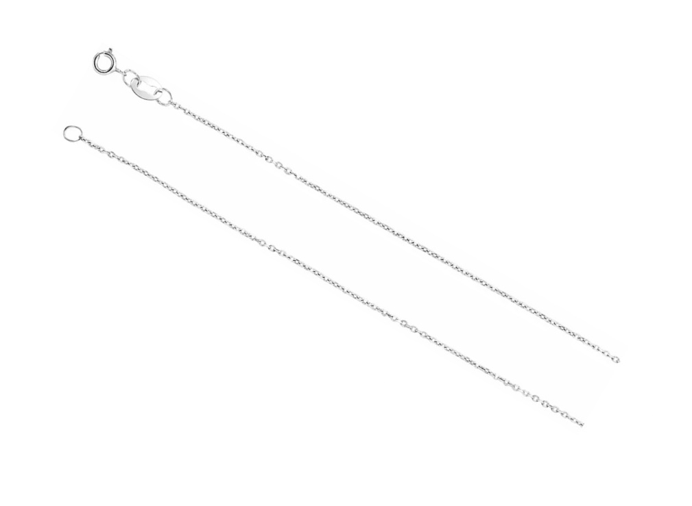 Sterling Silver 1 mm Diamond Cut Cable Chain