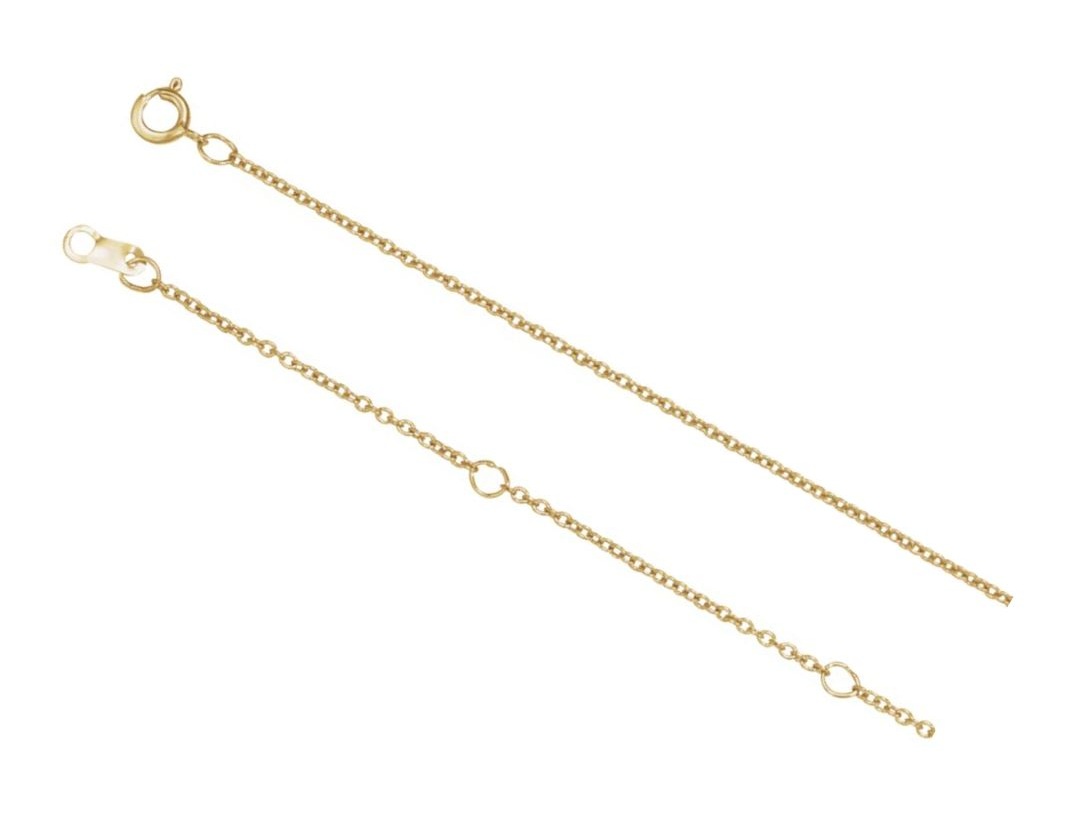10K Yellow Adjustable Solid Cable Chain