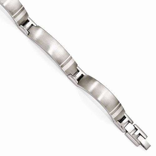 Edward Mirell Brushed Titanium and 12mm Argentium Silver Bracelet