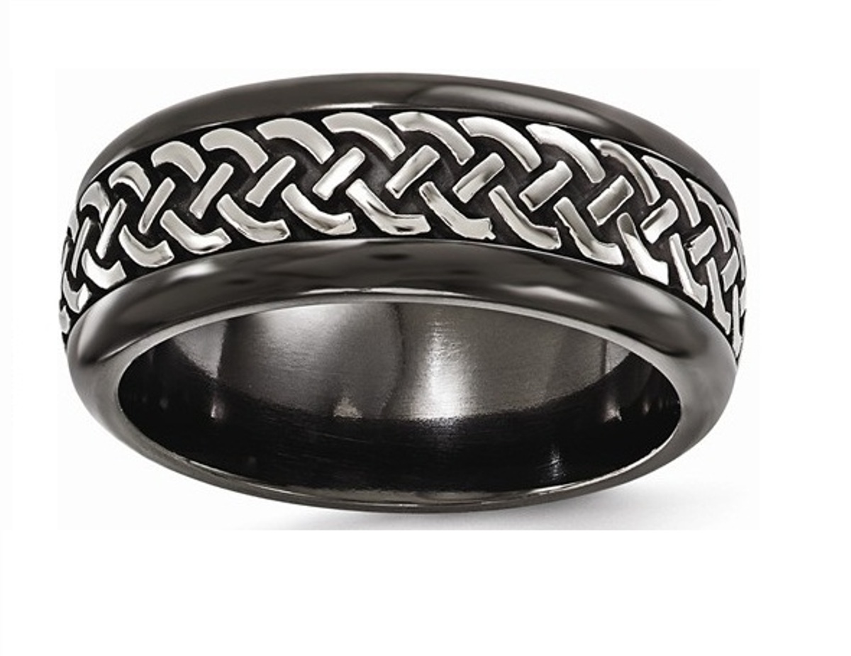 Edward Mirell Black Titanium Casted 9mm Wedding Bands