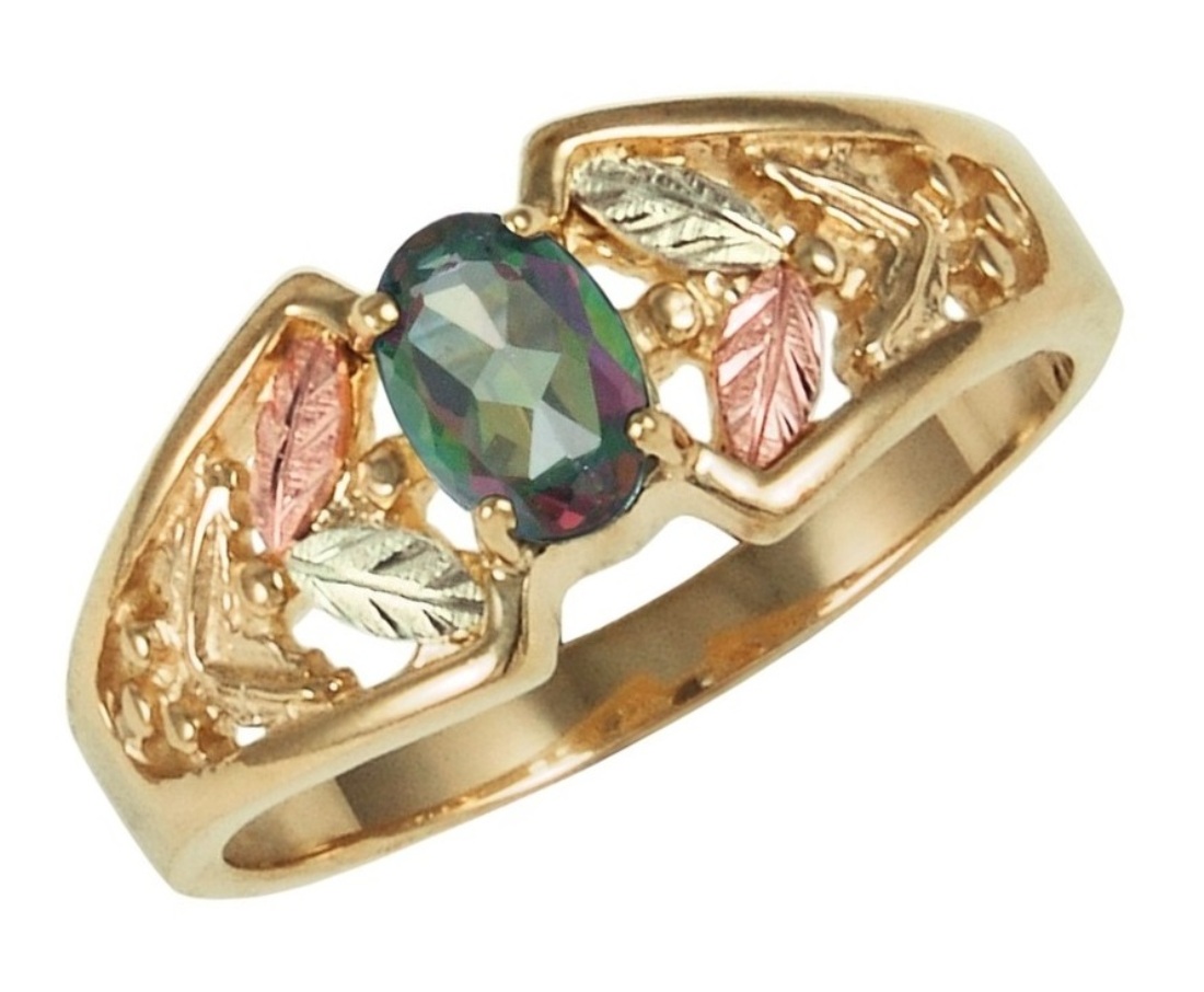 12k Green and Rose Gold Black Hills Gold Ring