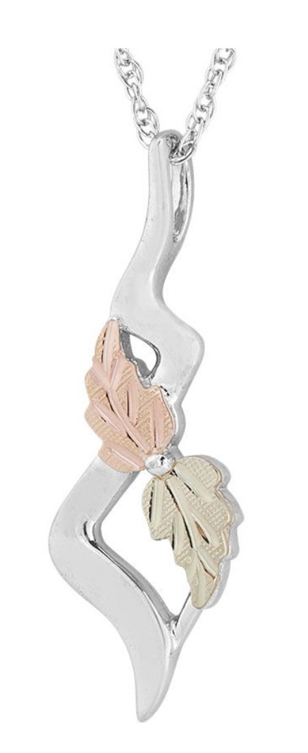 Women's Sterling Silver, Swirl Pendant Necklace