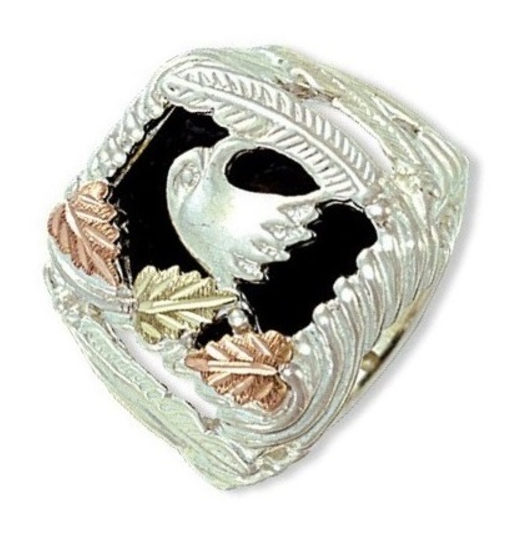 12k Green and Rose Gold Black Hills Gold Ring