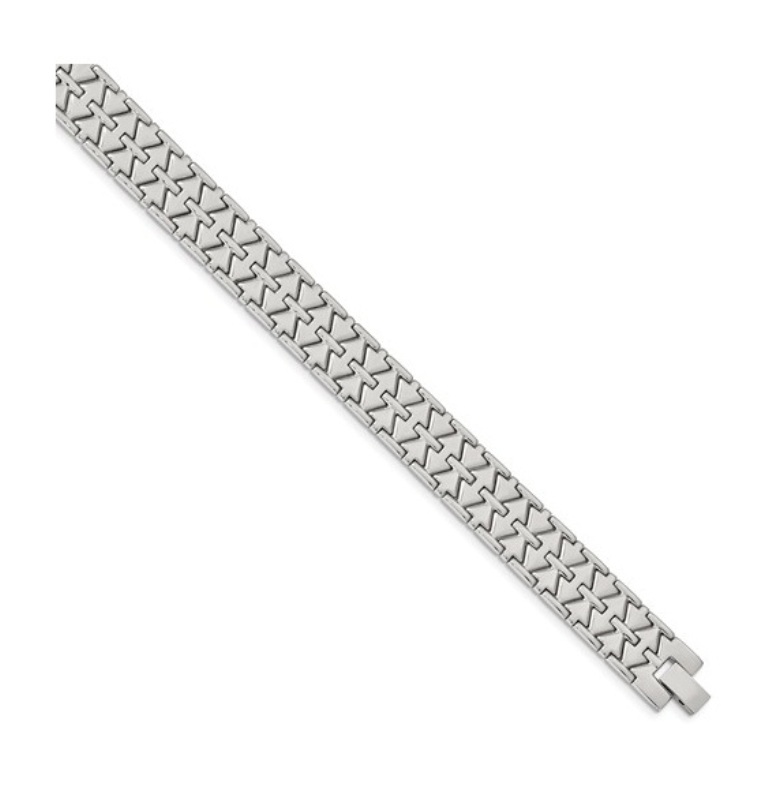 Stainless Steel Polished Fancy Link Bracelet, 7.5