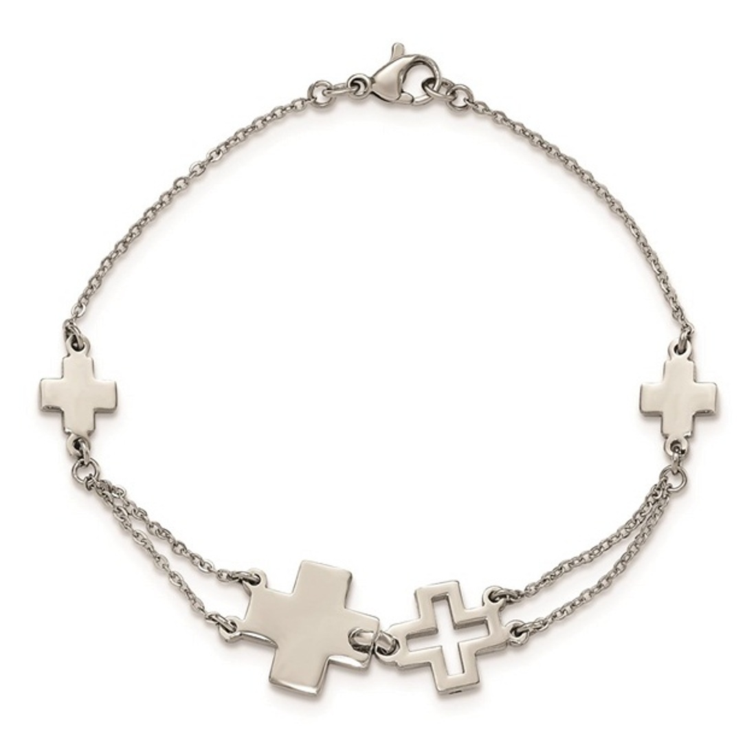 Stainless Steel Cross Bracelet