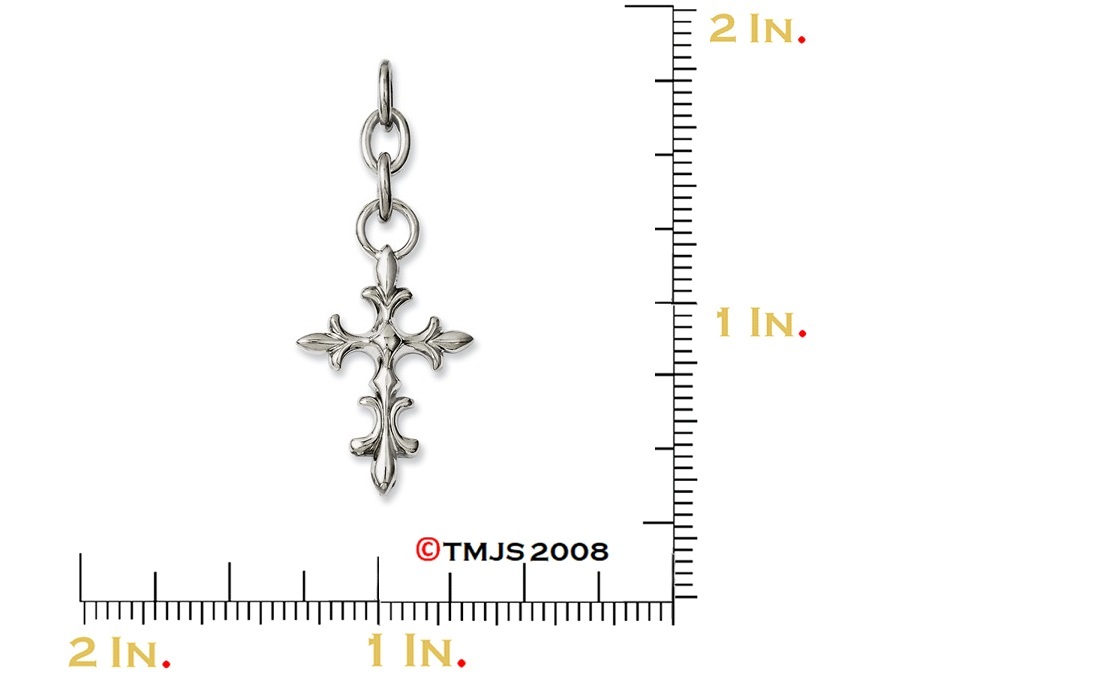Cross Interchangeable Antiqued Pendant, Stainless Steel, 2.33