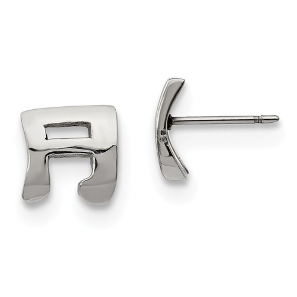 Stainless Steel Music Note Post Earrings