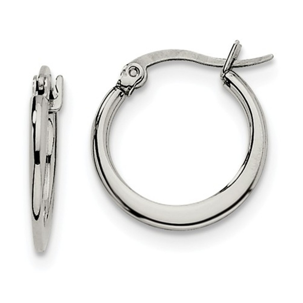 Stainless Steel 19mm Diameter Hoop Earrings