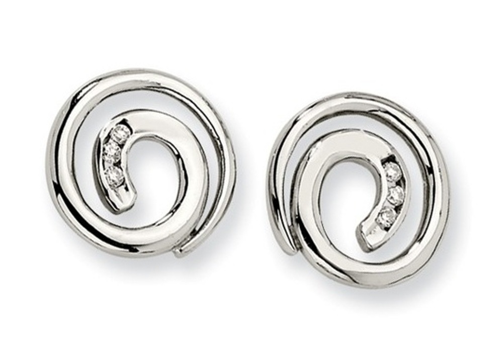 Stainless Steel CZ Earrings