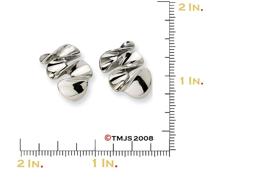 Polished Stainless Steel Post Earrings