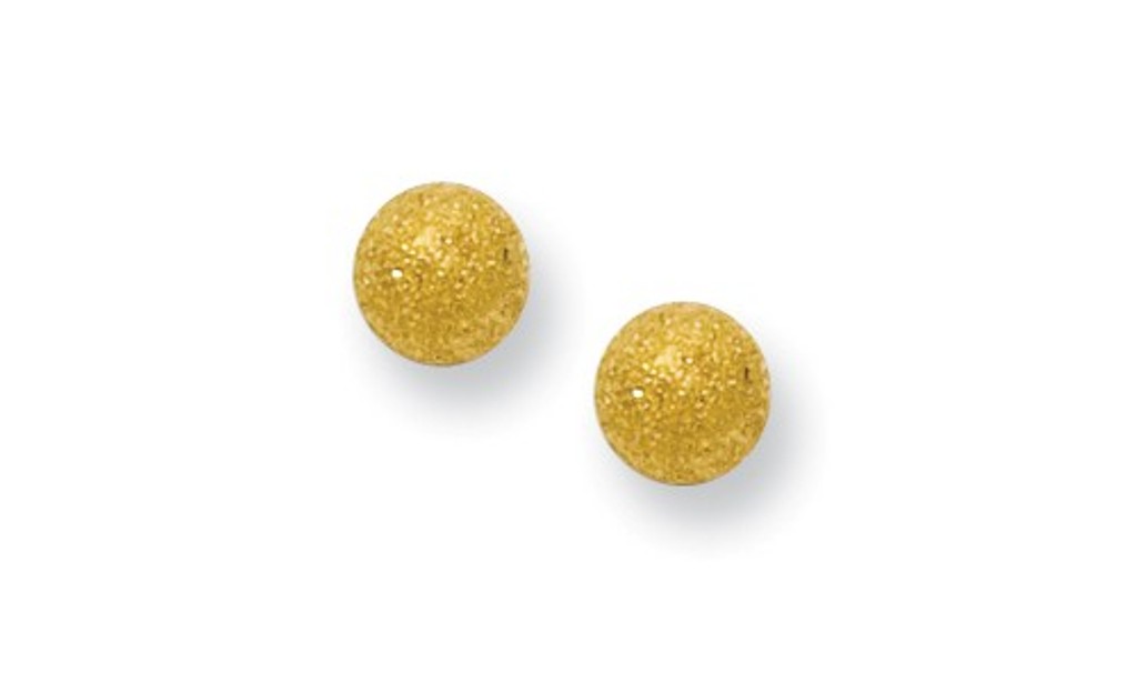 Yellow IP-Plated Stainless Steel Laser Cut Bead Post Earrings