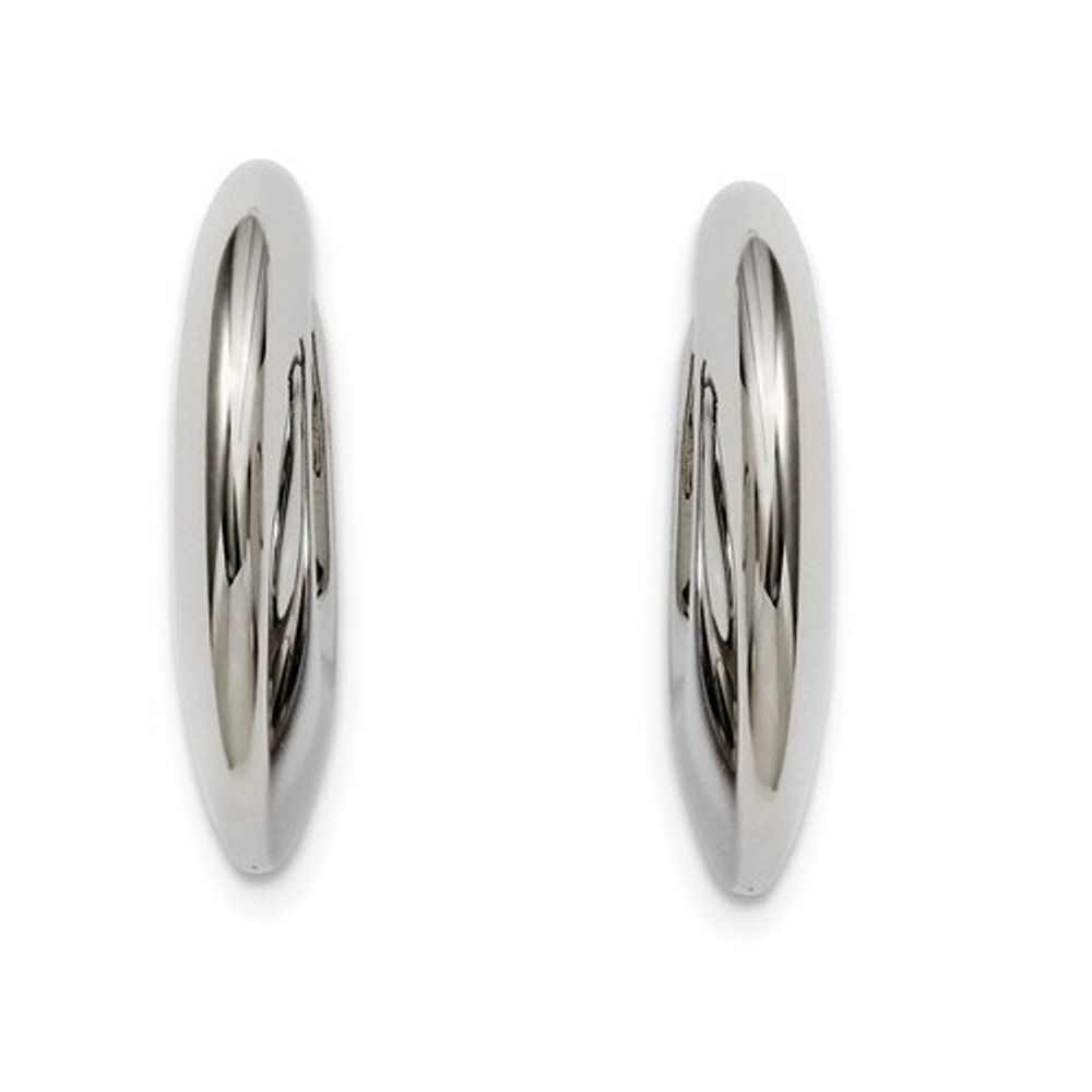 Stainless Steel Hollow Teardrop Hoop Earrings