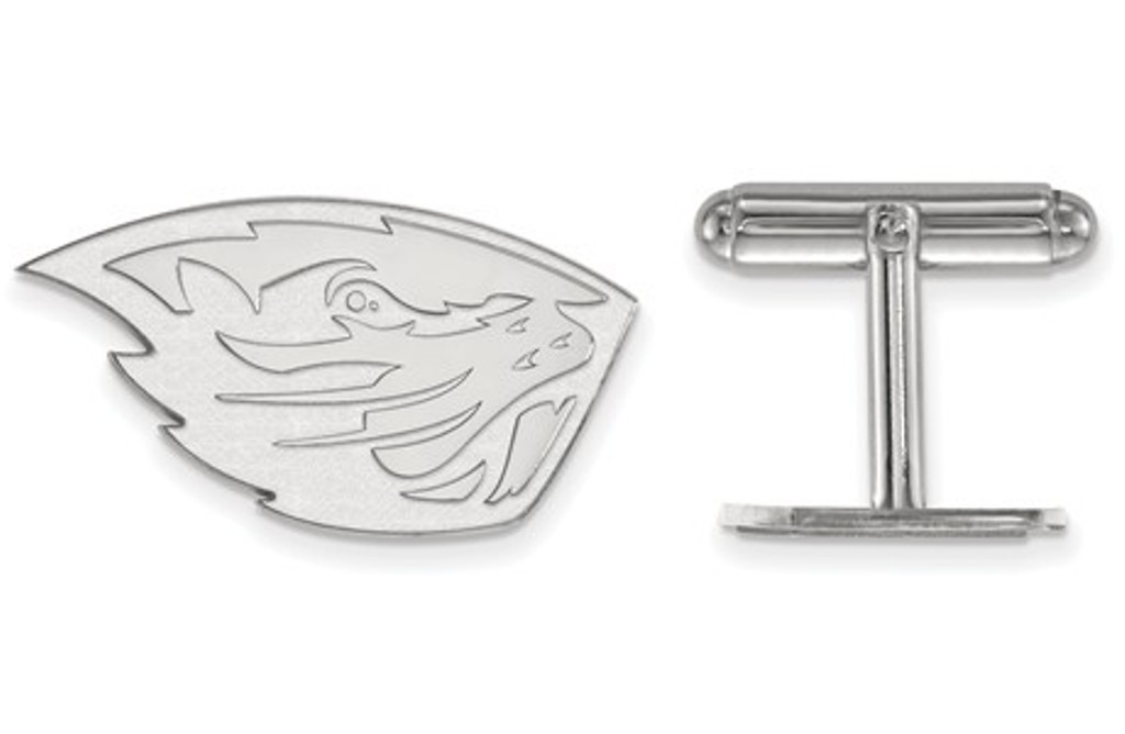 Rhodium-plated Sterling Silver, Oregon State University Cuff Links, 16MM