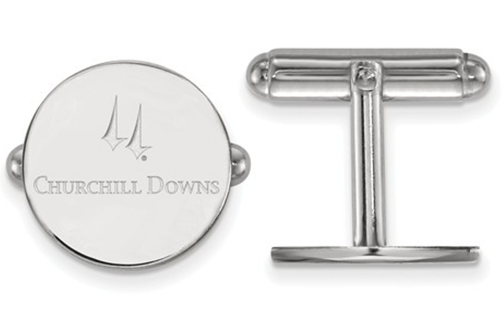 Sterling Silver LogoArt Churchill Downs Cuff Links
