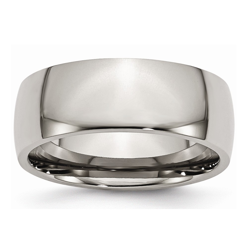 Domed Grey Titanium 8mm Comfort-fit Wedding Band
 img title=TB2-10