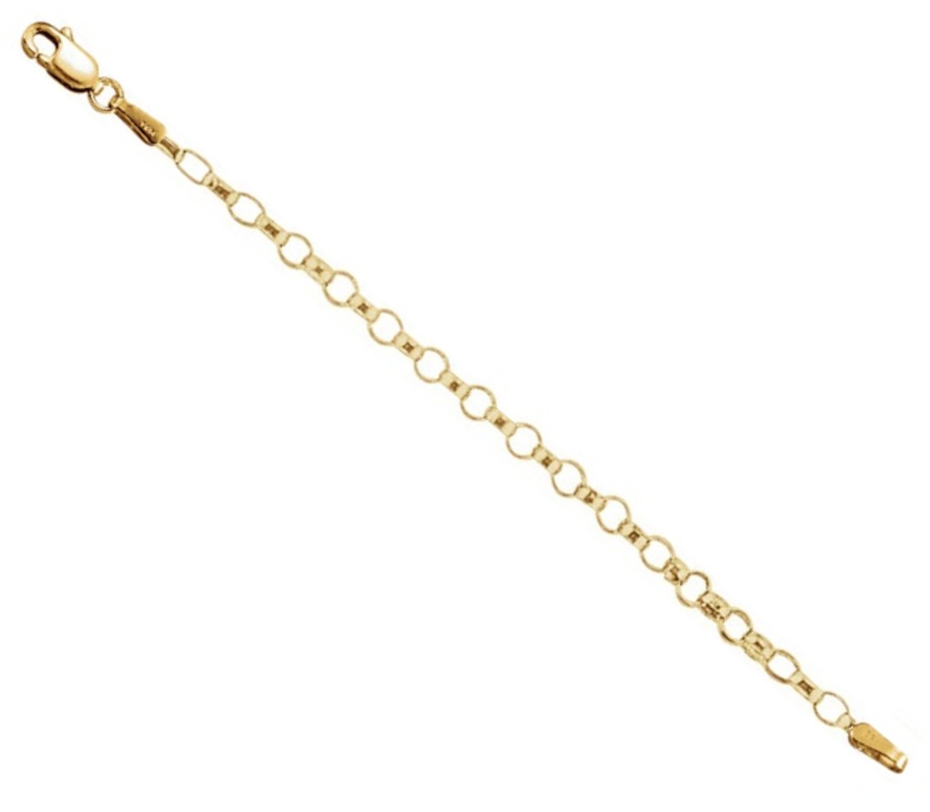 14K Yellow 1.5mm Belcher Rolo Chain