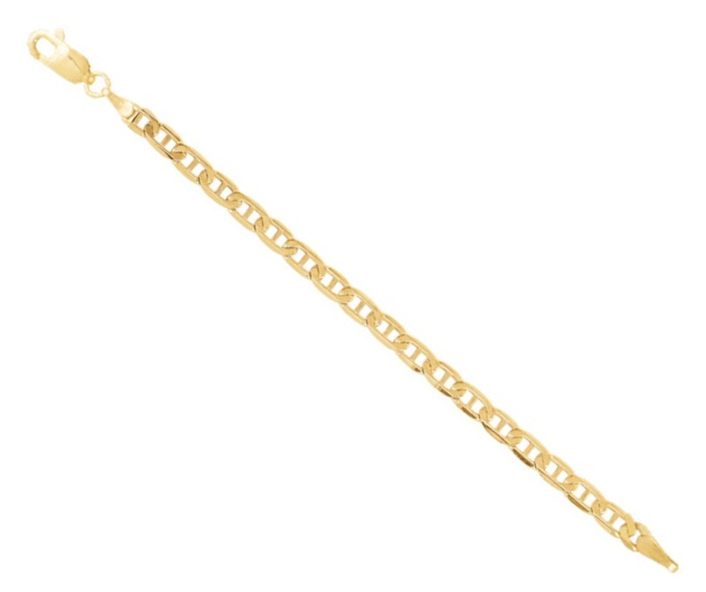 14k Yellow Gold 2.25mm Anchor Chain Necklace Extender Safety Chain