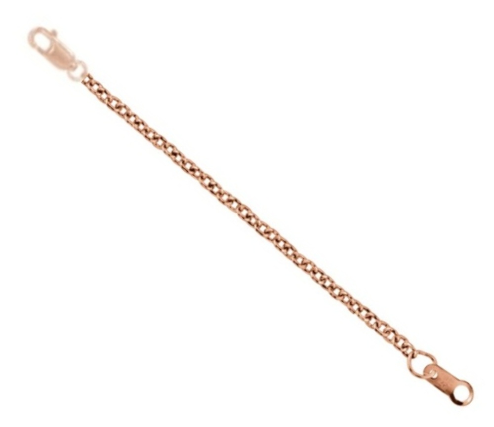 14K Rose 1mm Diamond Cut Cable Chain