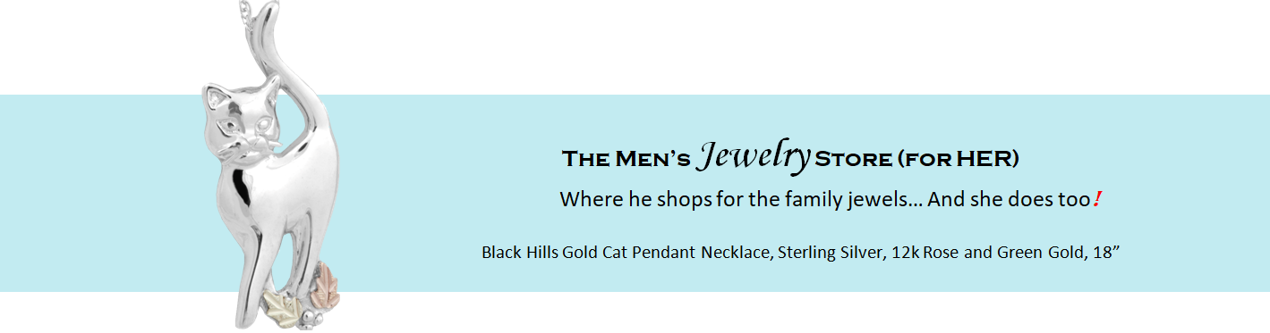 High polished sterling silver, 12k rose gold, 12k green gold cat slide pendant necklace in Black Hills Gold. Necklace is 18 inches long.